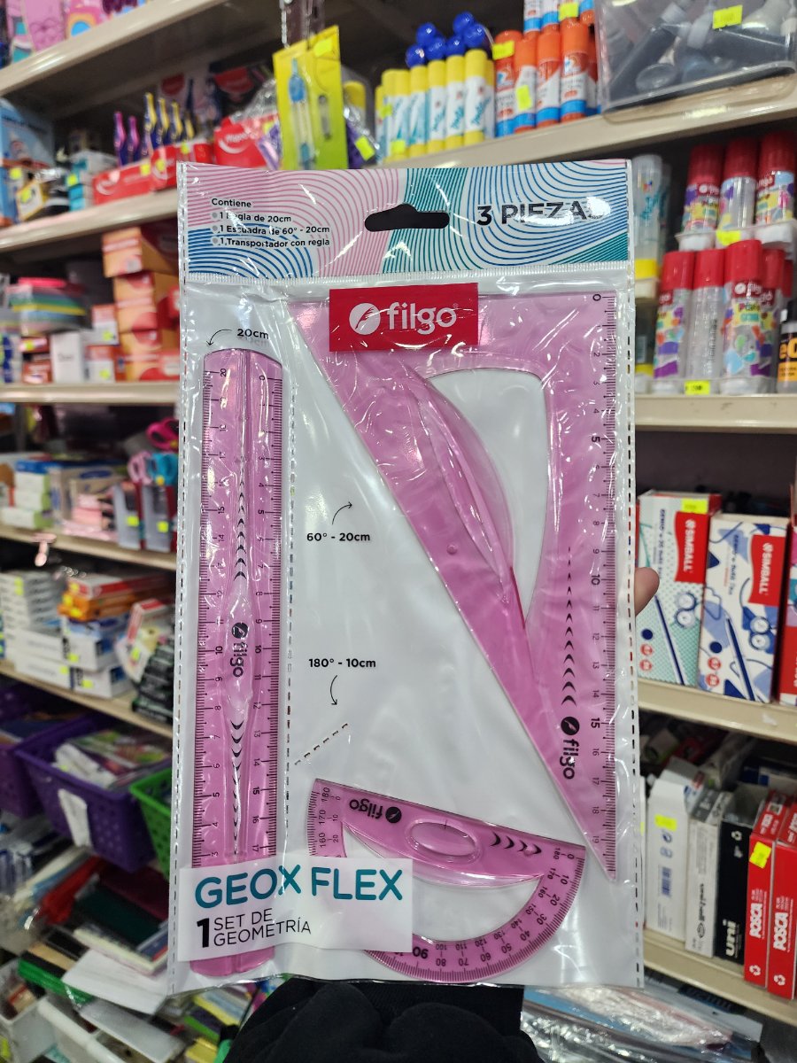 Set geométrico Flexible — Rosa