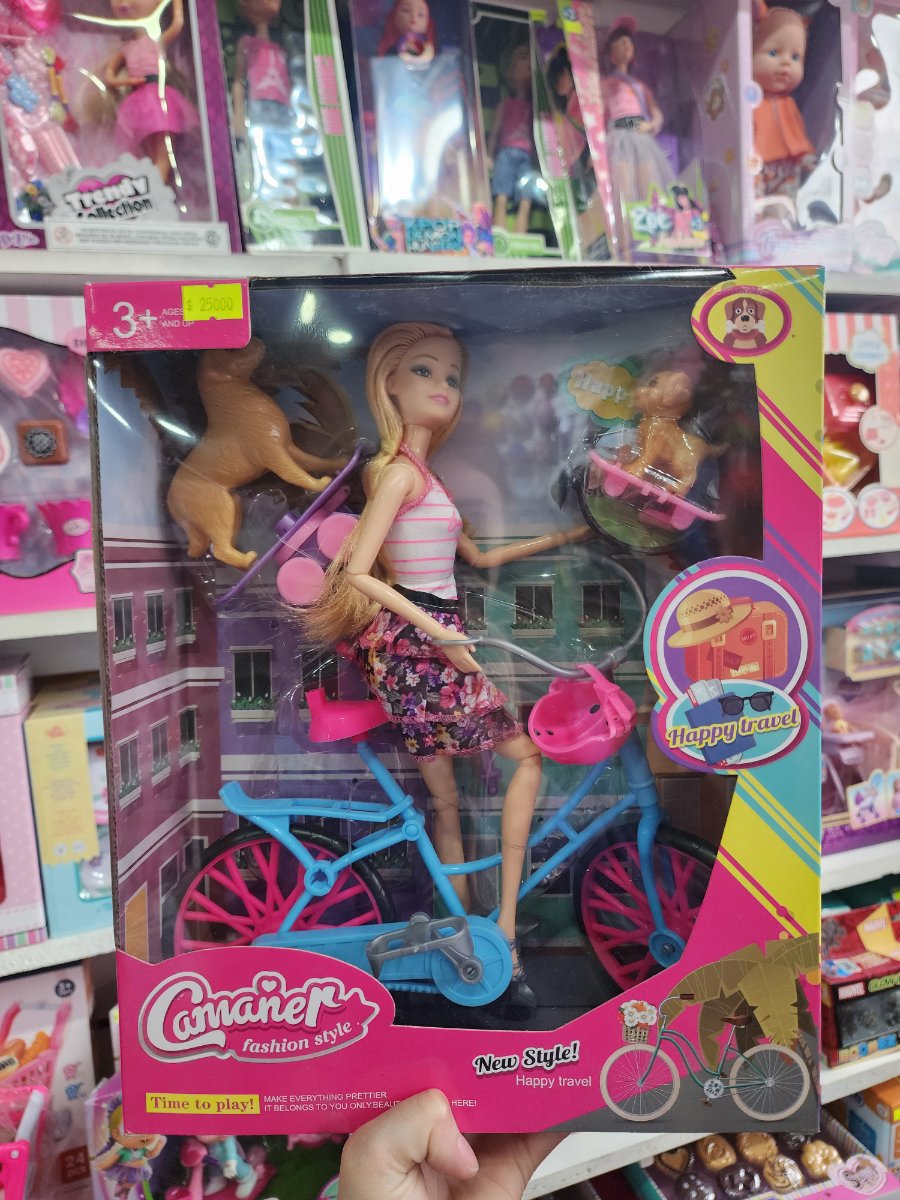 Barbie con bici + perro