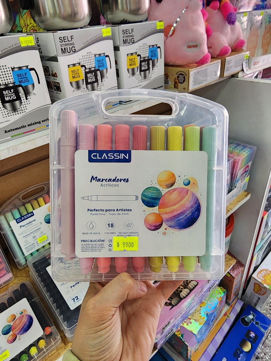 MARCADOR ACRILICO 18U.