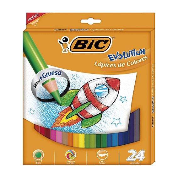 Lápices de colores x24u Bic