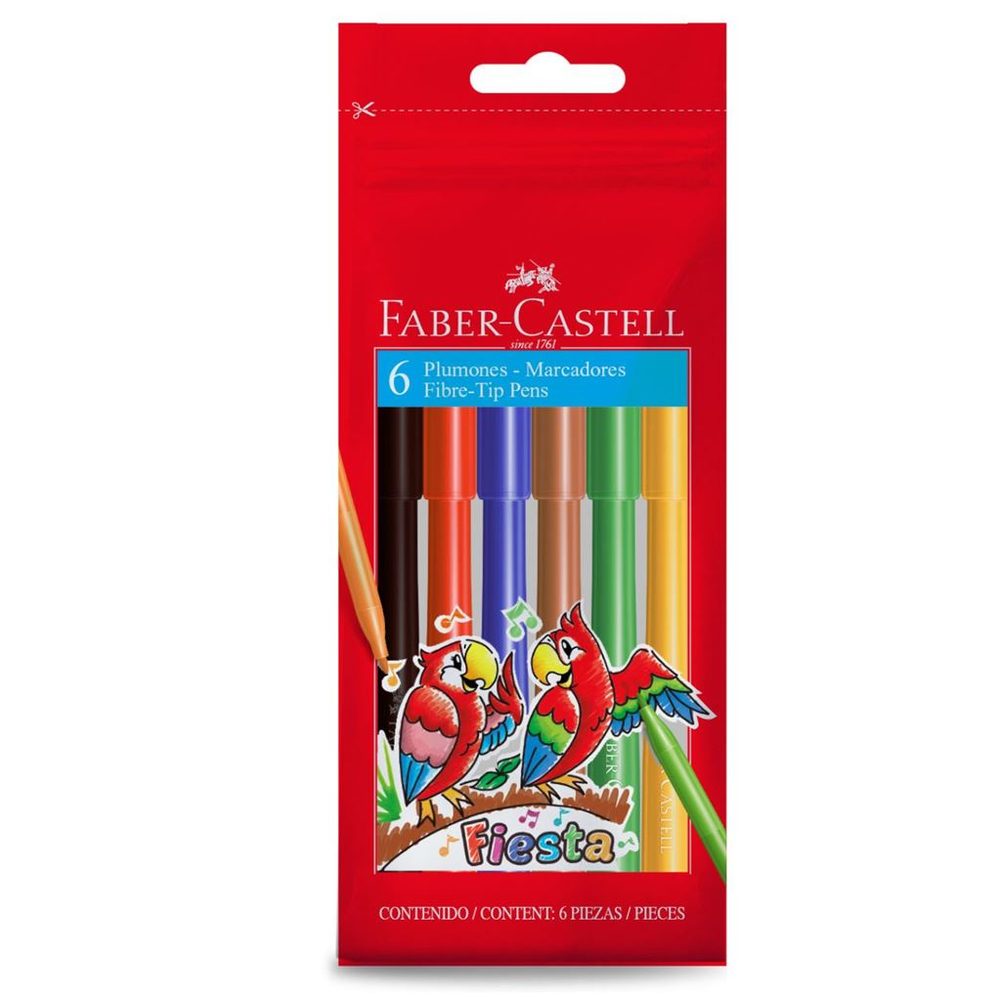 Fibras x6u Faber-Castell