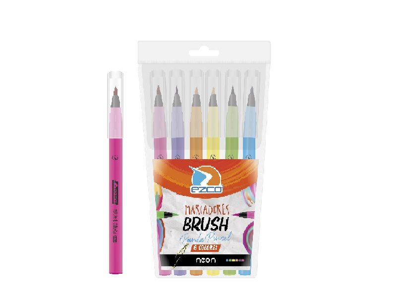 Fibras brush neón Ezco
