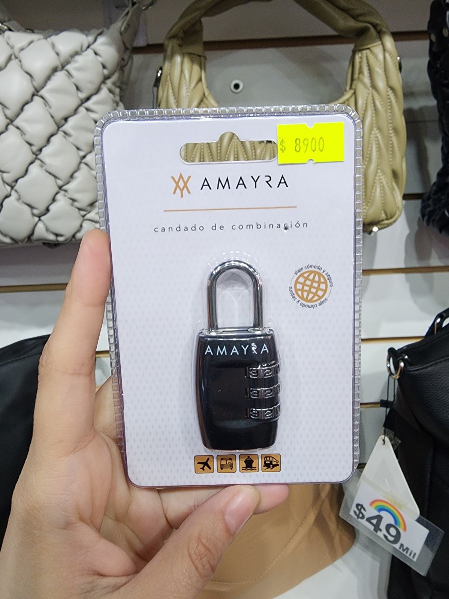 Candado de seguridad Amayra — Negro